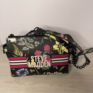 Steve Madden Black Floral Crossbody Bag